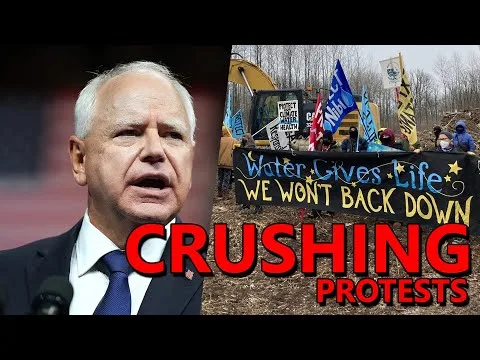 Tim Walz Was NOT Progressive Working w- Cops to CRUSH Native American Protests