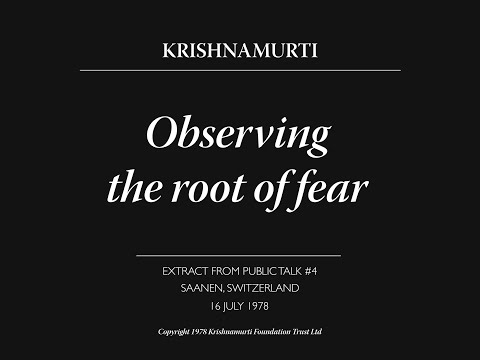 Observing the root of fear